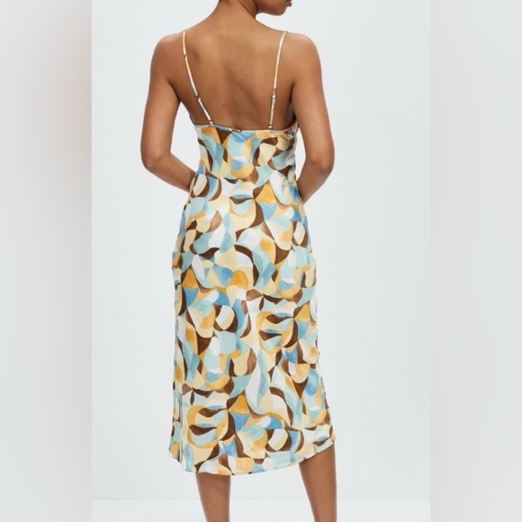 Abercrombie & Fitch Strapless Dress in Blue, Yellow, and Brown - Picture 2 of 12